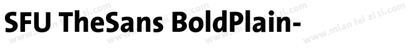 SFU TheSans BoldPlain字体转换
